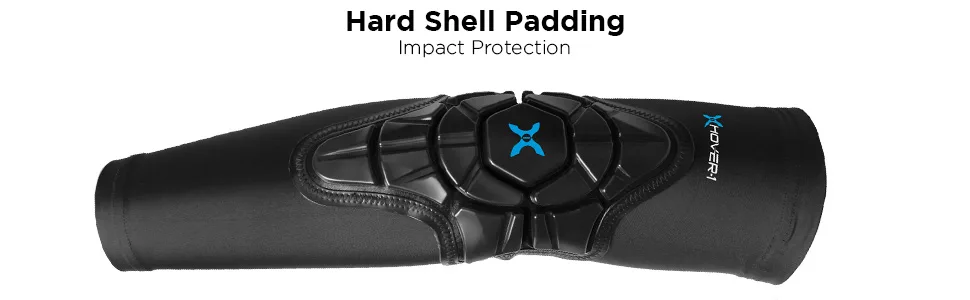 Hover-1 Men's Protective Elbow Pads | Hard PU Shells for Impact Resistance, Lightweight Breathable Material for Maximum Comfort, Large, Black - elbow pads, knee pads, protective gear foe skateboards, skateboard protective elbow pads, hover-1