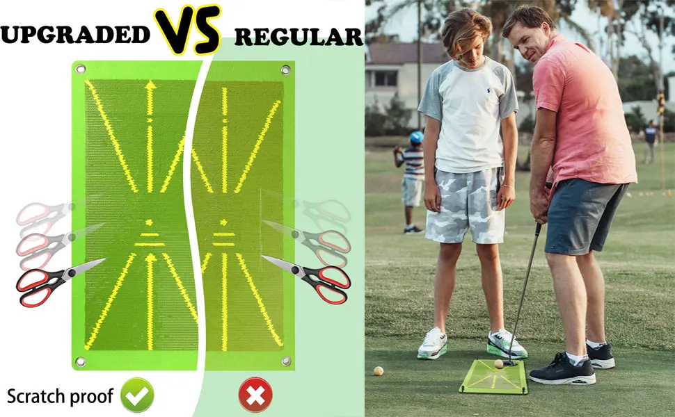 Husmued Golf Training Mat for Swing Detection Batting,Path Feedback Golf Practice Mats, Premium Golf Impact Mat, Advanced Golf Hitting Mat for Indoor/Outdoor, Golf Training Aid Equipment - product information 4