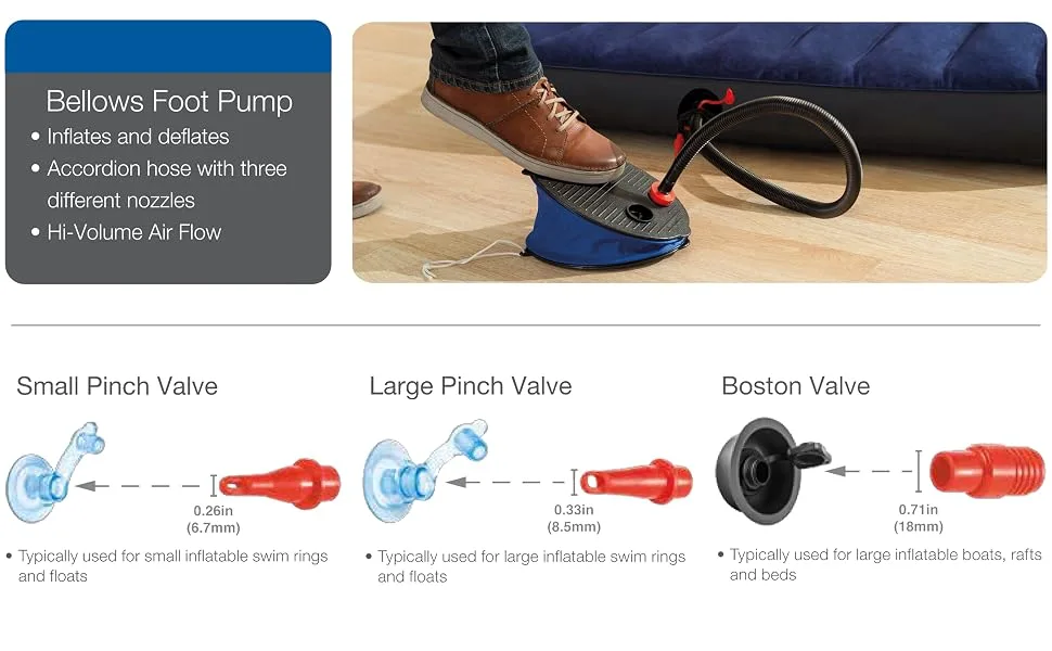 Intex Bellows Foot Pump Series 11.5" - air pump
