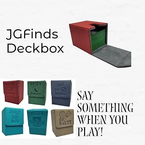 KeenClover Card Deckbox for CCG TCG, Holds 100-115 Sleeved Cards, PVC Free Deck Box (Get Salty), 4x3x3 Inches - Middle compartment