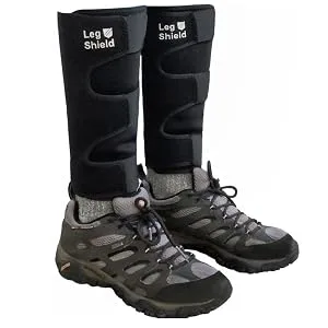 Leg Shield Neoprene Gaiters - Hook and Loop Design - Lower Leg Protection for Mountain Biking, Yard Work, Outdoors, and General Shin/Calf Protection (Pair) - Gaiters Boot