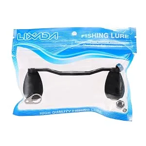 Lixada Carbon Fishing Reel Handle Carbon Baitcasting Trolling Reel Handle Left Right Ultralight Reel Handle Reel Crank Accessory with converter - xcvb