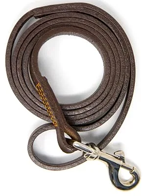 Logical Leather 4 Foot Dog Leash - Best for Training - Heavy Full Grain Leather Lead - Brown 4 Foot Brown - logical leather 4 foot brown genuine leather dog training leash