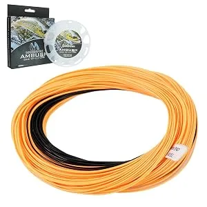 M MAXIMUMCATCH Maxcatch Sinking Tip Fly Line Weight Forward Fishing Line, 3ips/6ips, 4/5/6/7/8 F/S Royal Blue/Black, 6ips WF-8F/S - orange/black