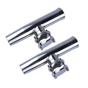 2pcs Stainless Steel Marine Horseshoe Bracket Life Buoy Ring Holder with Plastic Mount - ROD HOLDER