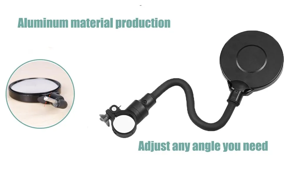 Newlight66 Bike Mirror, Adjustable Handlebar Rear View Mirrors For Mountain Road Bike Bicycle Electric Motorcycle (Black-2PC) - bike mirror6