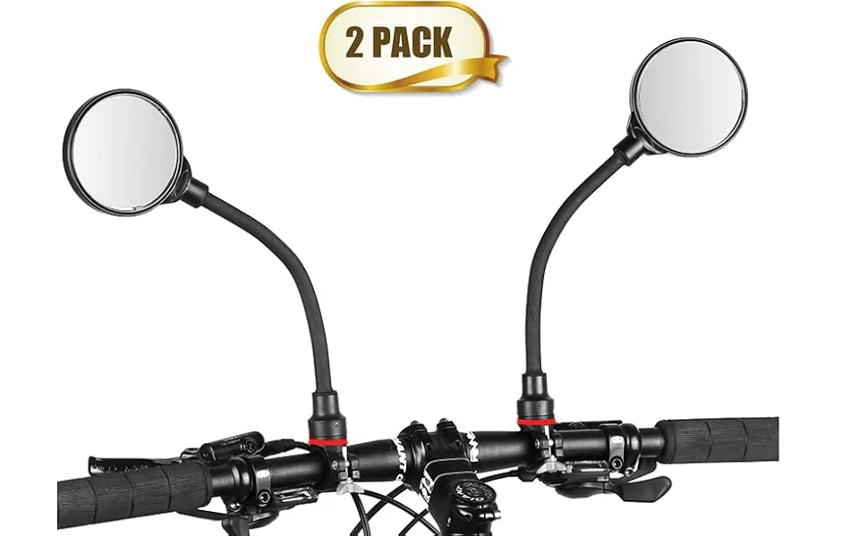 Newlight66 Bike Mirror, Adjustable Handlebar Rear View Mirrors For Mountain Road Bike Bicycle Electric Motorcycle (Black-2PC) - product information 1