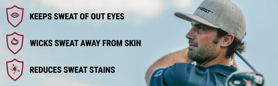 Golf Hat Sweat Liner  Made in The USA - Prevents Stains & Odor - Patented Technology 3 | 6 | 12 | 25 Pack - product information 2