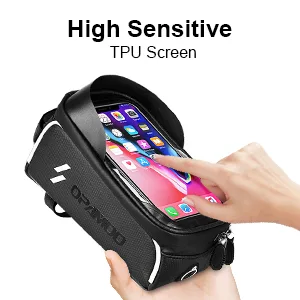 Bike Phone Front Frame Bag - Bicycle Bag Waterproof Top Tube Cycling Phone Mount Pack Phone Case for 6.5 iPhone Plus xs max - Touch Screen