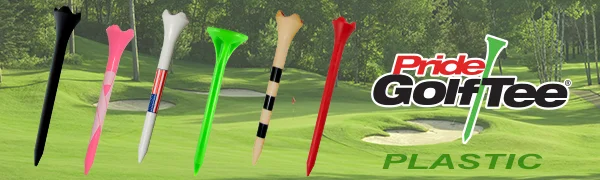 3-1/4" Pride Performance Golf Tee Striped, 100 Count Citrus Pink - product information 1