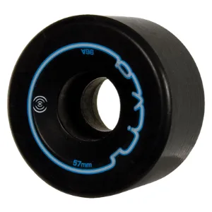 Sonar Wheels - Riva - Quad Roller Skate Wheels - 4 Pack of 32mm x 57mm 96A Wheels Black - skates rollerskates outdoor roller rollar patines adult toddler girls womens quad roll outside