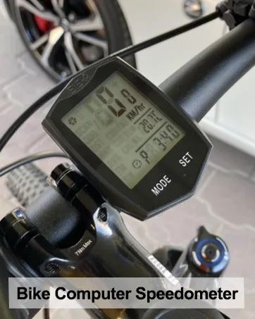 SEISSO Bike Computer Speedometer Wireless Waterproof Cycling Odometer, Smart Sensor, Auto Wake-up, Multi-Function Bicycle Speed Tracker with LCD Backlight Display - Bike Computer Speedometer