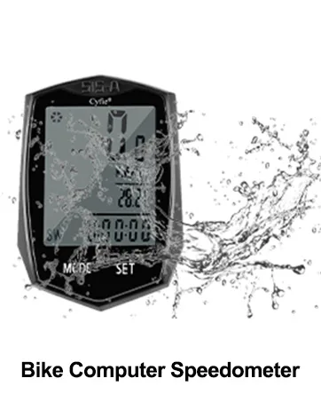 SEISSO Bike Computer Speedometer Wireless Waterproof Cycling Odometer, Smart Sensor, Auto Wake-up, Multi-Function Bicycle Speed Tracker with LCD Backlight Display - Bike Computer Speedometer