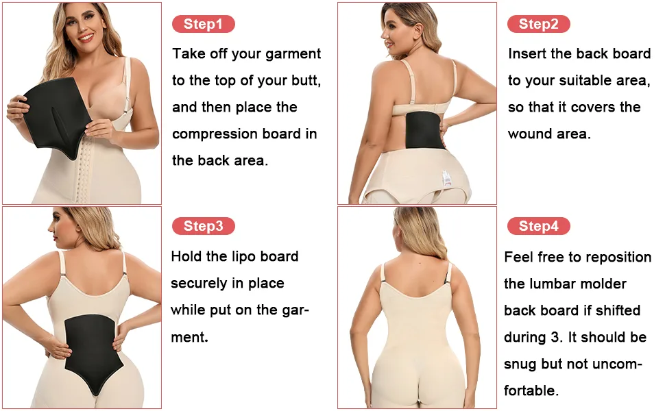 SHAPERX Lumbar Molder Back Board Liposuction, BBL Lumbar Board, BBL Post Surgery Supplies, Comfortable Lumbar Support Black - product information 14