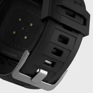 Spigen Rugged Armor Pro Designed for Fitbit Versa 3 Case with Band / Designed for Fitbit Sense Case with Band - Black - product information 3