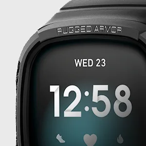 Spigen Rugged Armor Pro Designed for Fitbit Versa 3 Case with Band / Designed for Fitbit Sense Case with Band - Black - product information 4