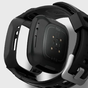 Spigen Rugged Armor Pro Designed for Fitbit Versa 3 Case with Band / Designed for Fitbit Sense Case with Band - Black - product information 5