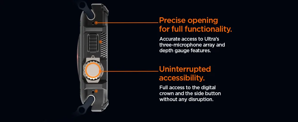 Spigen Rugged Armor Designed for Apple Watch Ultra Case Durable TPU Case for Apple Watch Ultra 49mm Case - Black - product information 5