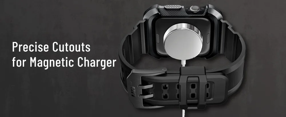 SUPCASE Unicorn Beetle Pro Designed for Apple Watch Series 8/7/6/SE/5/4 45/44mm, Rugged Protective Case with Strap Bands (Black) - product information 4