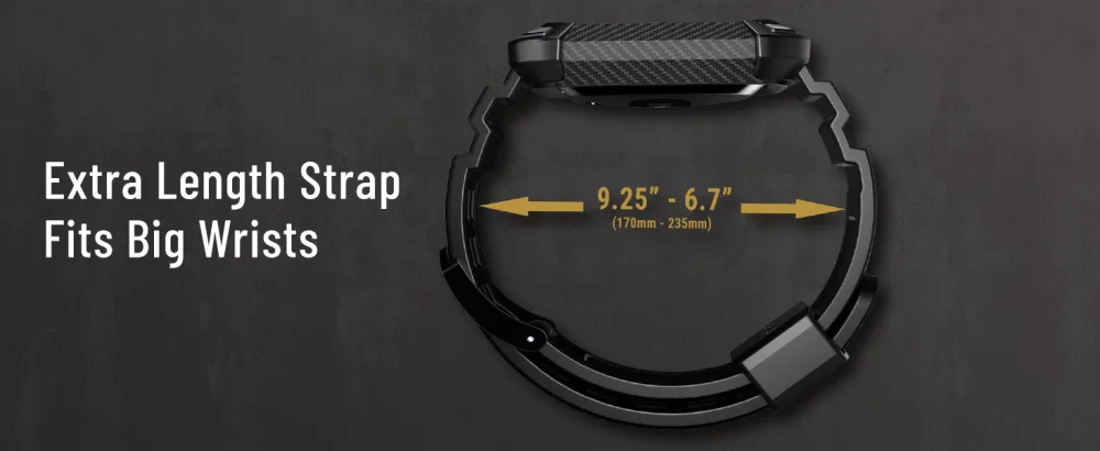 SUPCASE Unicorn Beetle Pro Designed for Apple Watch Series 8/7/6/SE/5/4 45/44mm, Rugged Protective Case with Strap Bands (Black) - product information 7