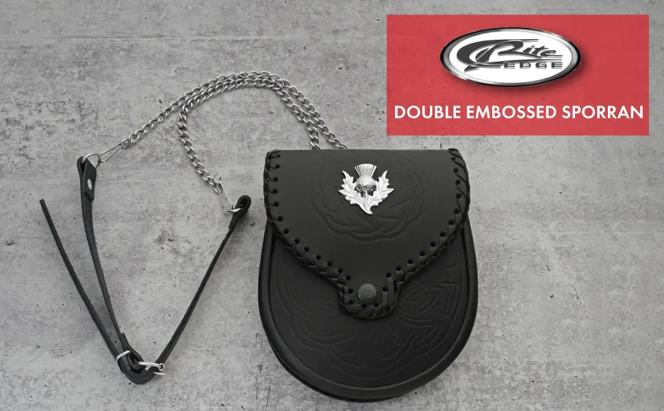 SZCO Supplies Double Embossed Sporran - Rite Edge Double Embossed Sporran