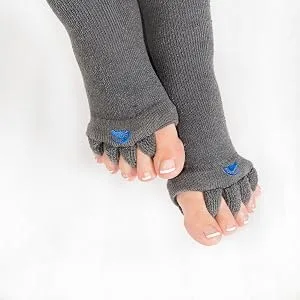 Original Foot Alignment Socks Blue (Womens 7-9/Mens 5-8) Happy Feet (Medium) Blue Medium - THE ORIGINAL FOOT ALIGNMENT SOCKS: