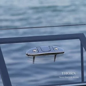 Thorn Boat Folding Cleat,Flip Up 4-1/2" Dock Cleats Marine Stainless Steel 4 1/2 Inch,1pcs - boat folding cleat