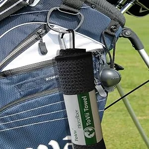 ToVii Golf Towel Microfiber Waffle Pattern Golf Towel | Brush Tool Kit with Club Groove Cleaner | Golf Divot Tool | Golf Accessories for Men Navy - product information 28
