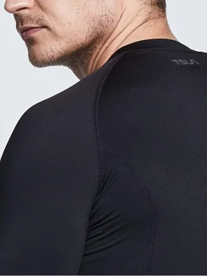 TSLA 1 or 2 Pack Men's Thermal Long Sleeve Compression Shirts, Athletic Base Layer Top, Winter Gear Running T-Shirt Heatlock Round Neck Black Medium - product information 4