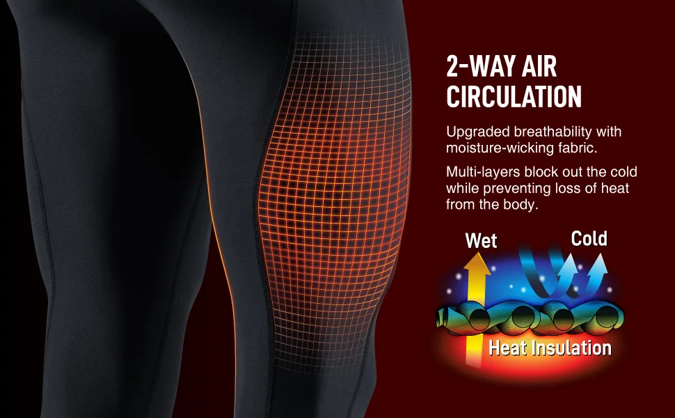 TSLA 1 or 2 Pack Men's Thermal Compression Pants, Athletic Sports Leggings & Running Tights, Wintergear Base Layer Bottoms Medium Heatlock Jet Black - product information 7