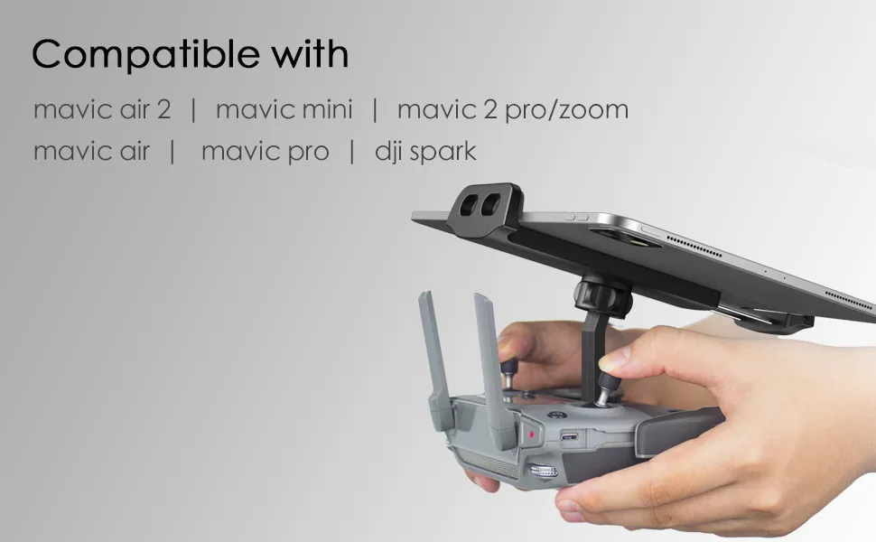UZOPI Mavic Mini Air Pro Platinum Spark Accessories Tablet Holder  Aluminum Adjustable Remote Controller Bracket Mount Extender with Neck Lanyard Strap for 4-12 Inch Phone Tablets - mavic pro tablet holder