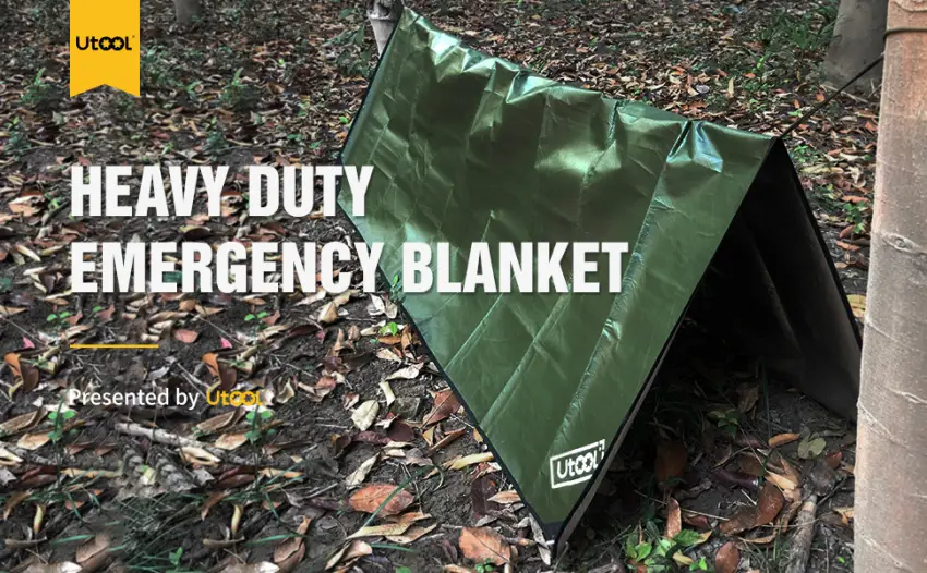 UTOOL Heavy Duty Emergency Blanket Green - Heavy Duty Emergency Blanket