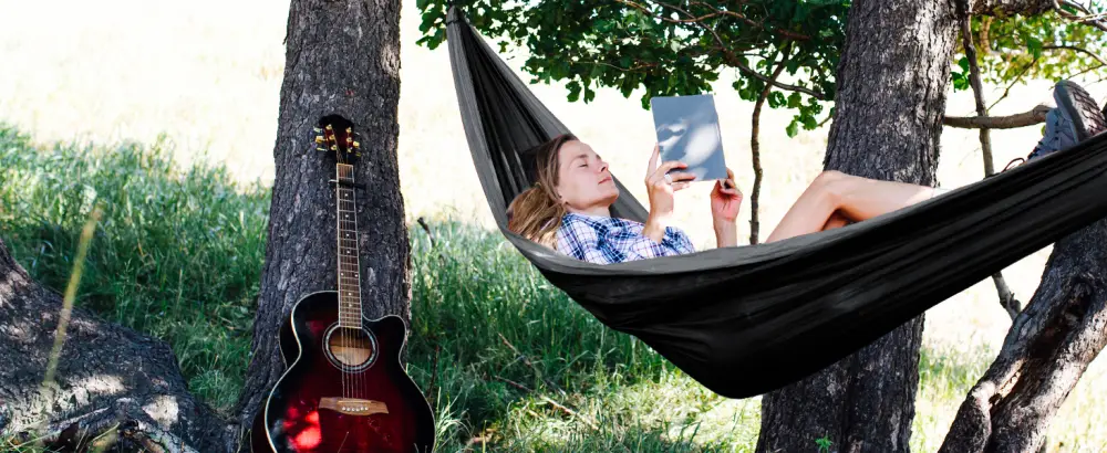 Utopia Home Camping Hammock Double & Single with 2 Tree Hammock Straps, Travel Hammock Backpacking Nylon Parachute Hammock for Outdoor & Hiking Large Blue & Light Blue - 2 person hammock