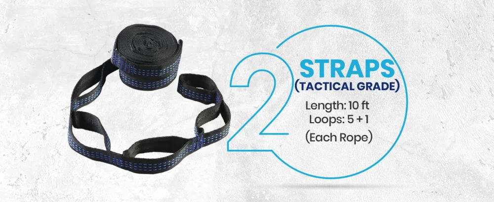 Utopia Home Camping Hammock Double & Single with 2 Tree Hammock Straps, Travel Hammock Backpacking Nylon Parachute Hammock for Outdoor & Hiking Large Blue & Light Blue - Adjustable Strap loop