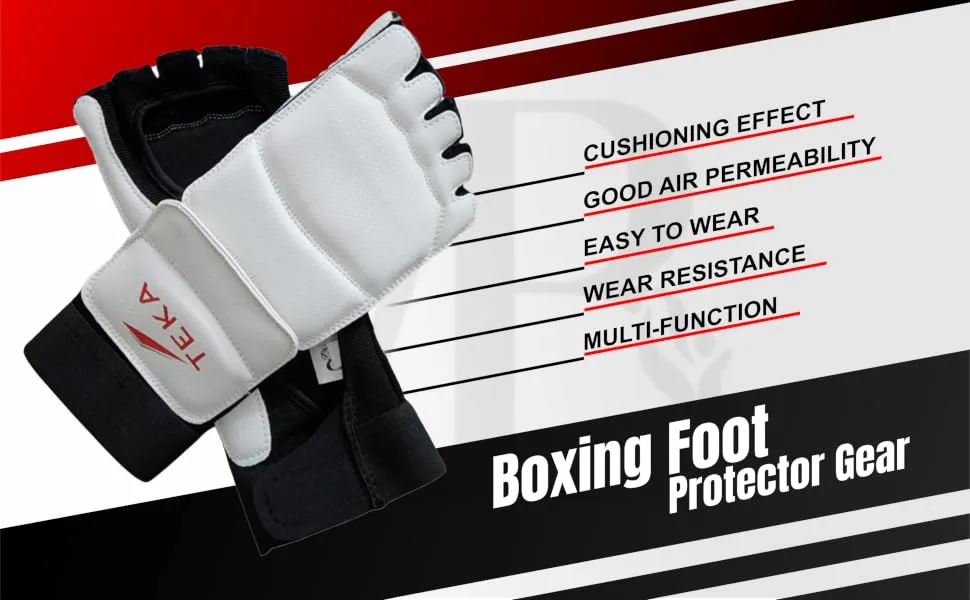 Victorbudo USA Boxing Foot Protector Gear Martial Arts Training Sparring Gear Muay Thai Kung Fu Taekwondo Feet Protector Medium - Foot Guards