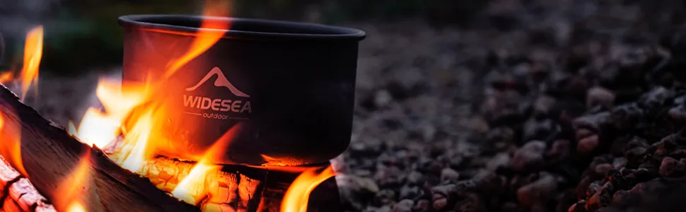 Widesea 1L Camping Kettle Portable Ultralight Aluminum Teapot for Backpacking,Hiking, Camping and Picnic - product information 7