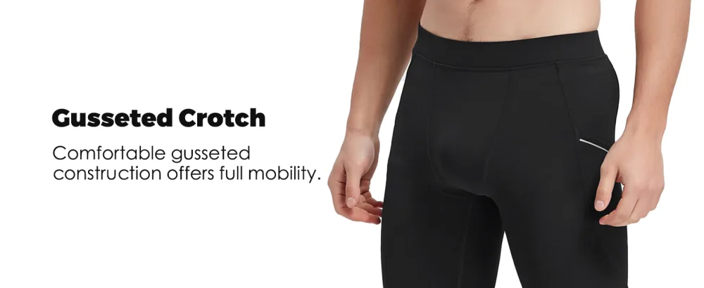 Willit Men's Active Yoga Leggings Pants Running Dance Tights with Pockets Cycling Workout Pants Quick Dry Black Medium - product information 4