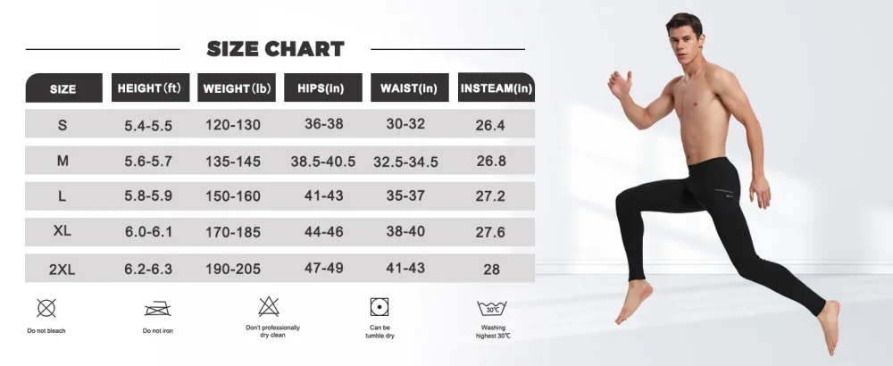 Willit Men's Active Yoga Leggings Pants Running Dance Tights with Pockets Cycling Workout Pants Quick Dry Black Medium - product information 8