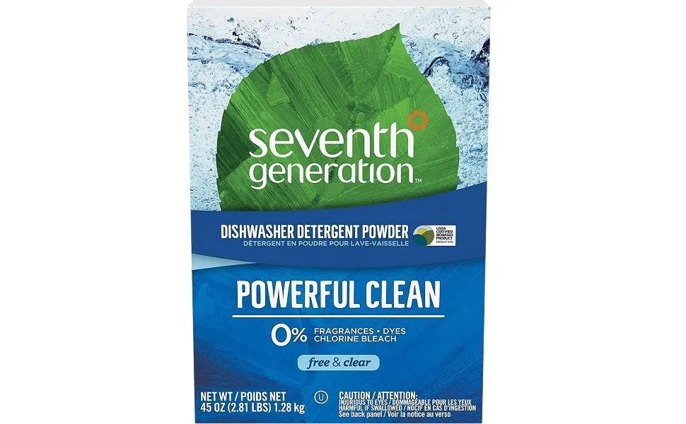 Seventh Generation Automatic Dishwashing Powder, Free & Clear, 45 oz - product information 2