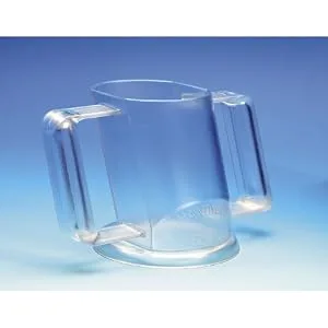 Maddak SP Ableware Handy Cup - SP Ableware Maddak HandyCup Handy Cup Nose Cutout Angled Two-Handled Dual Handles Double Handles