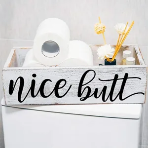 Cocomong Nice Butt Bathroom Decor Box 2 Sides, Toilet Paper Holder, Funny Farmhouse Bathroom Decor - product information 3