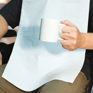 ProHeal Overhead Disposable Adult Bibs 100 Pack - Absorbent Tissue Front, Water Resistant - Full Coverage