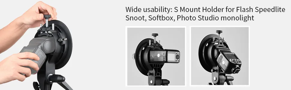 Godox S-Type Bracket Bowens S Mount Holder for Speedlite Flash Snoot Softbox Honeycomb with USB Light - product information 3