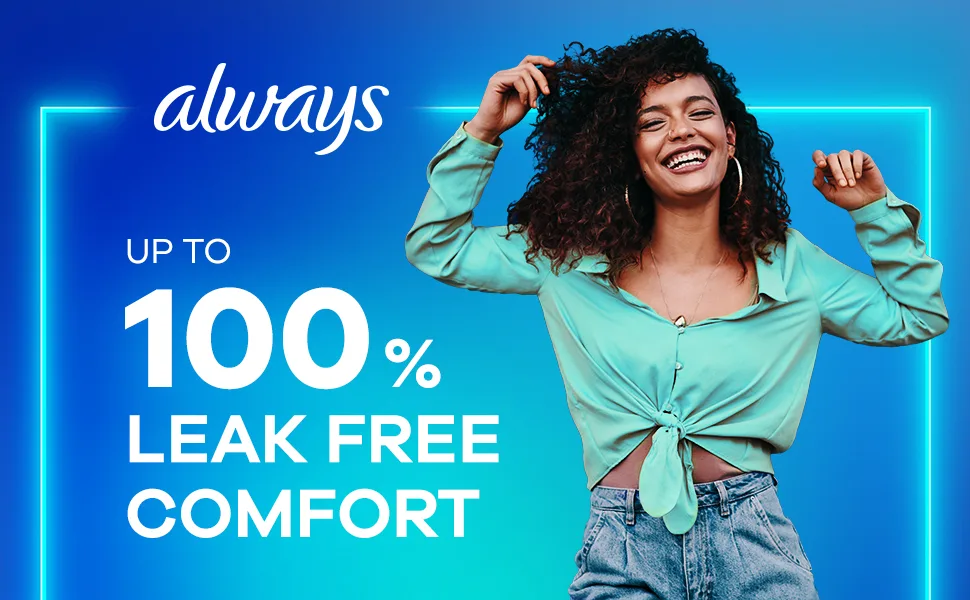 ALWAYS Maxi Size 1 Regular Pads With Wings Unscented, 36 Count (Pack of 2) - Up to 100% Leak-Free Comfort