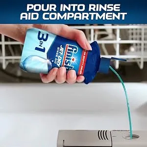 Finish Jet-Dry Rinse Aid, 23oz, Dishwasher Rinse Agent & Drying Agent - Pour into rinse aid compartment