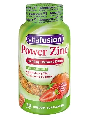 Vitafusion Power Zinc Gummy Vitamins, Strawberry Tangerine Flavored Immune Support (1), 90 Count - product information 2