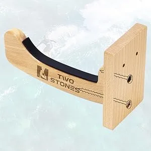TWO STONES Surfboard Wall Hanger for Long Boards and Short Boards Works Indoor and Outdoor Display CJ-OT2101 - Strong