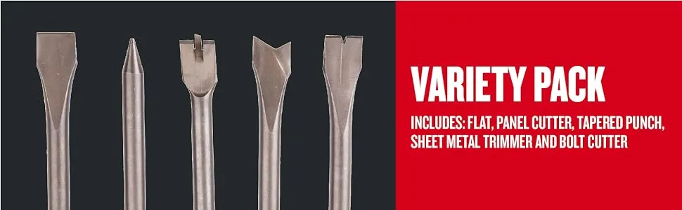 Craftsman CMXZTSG1056NB 5-pc Air Chisel Set, Silver - 5PC CHISELS