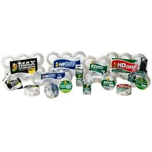 Duck HD Clear Heavy Duty Packing Tape Refill, 6 Rolls, 1.88 Inch x 54.6 Yard, (441962) 6 Rolls, 54.6 yds Refill - Duck Brand Packaging Tapes