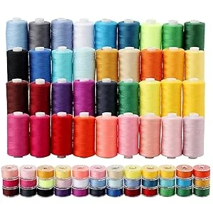 72Pcs Bobbins Sewing Threads Kit 36 Colors 500 Yards Sewing Polyester Thread Spools with 36Pcs Same Color Prewound Bobbins for Hand Sewing DIY Emergency Travel Sewing Machine Use - 72Pcs Bobbins Sewing Threads